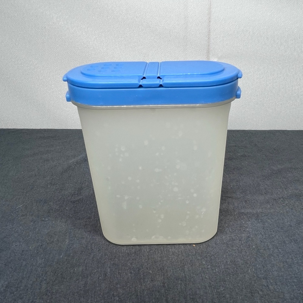 Tupperware Spice Shaker Large Modular Mate Plastic Blue Lid 1846-20 Vintage USA